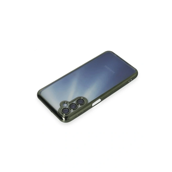 Mey İthalat®  Samsung Galaxy A15 4G Kılıf  Lensli Silikon - Yeşil