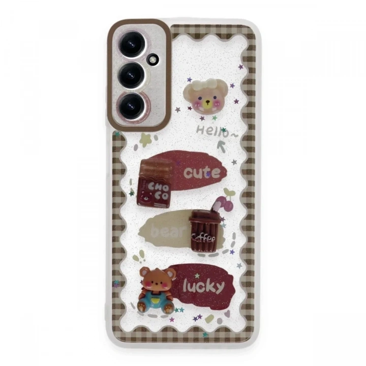 Mey İthalat®  Samsung Galaxy A15 4G Kılıf Sweet Desenli Silikon Kapak - Şeffaf