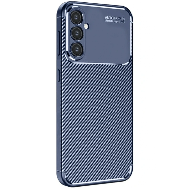 Mey İthalat®  Samsung Galaxy A16 5G Kılıf Auto Focus Karbon Kapak - Lacivert