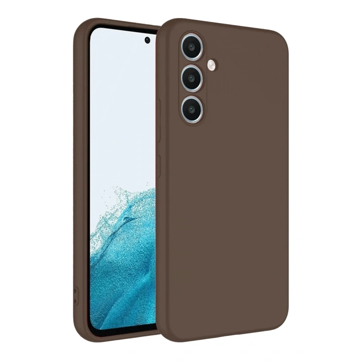 Mey İthalat®  Samsung Galaxy A16 5G Kılıf First Silikon - Kahverengi