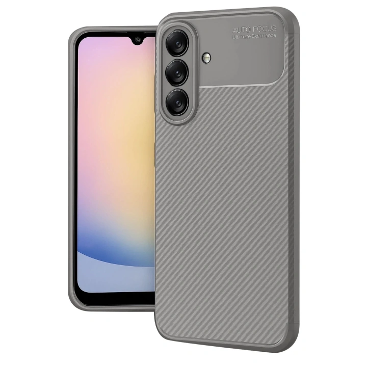 Mey İthalat®  Samsung Galaxy A17 5G Auto Focus Karbon Kapak - Gri