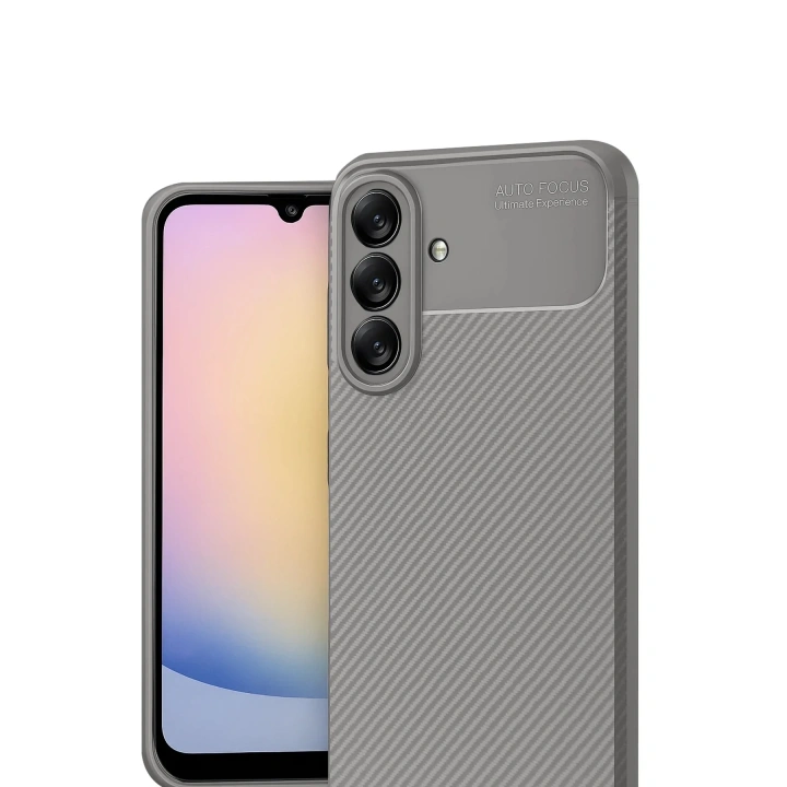 Mey İthalat®  Samsung Galaxy A17 5G Auto Focus Karbon Kapak - Gri