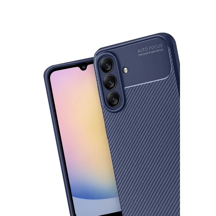 Mey İthalat®  Samsung Galaxy A17 5G Auto Focus Karbon Kapak - Lacivert