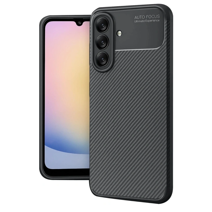 Mey İthalat®  Samsung Galaxy A17 5G Auto Focus Karbon Kapak - Siyah