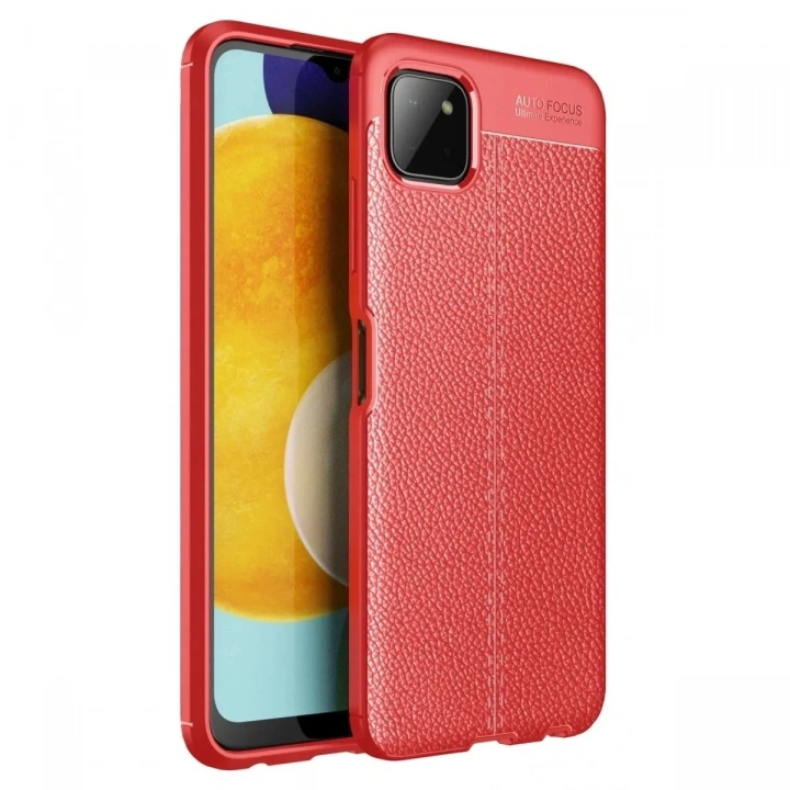 Mey İthalat®  Samsung Galaxy A22 Kılıf Auto Focus Kapak - Kırmızı