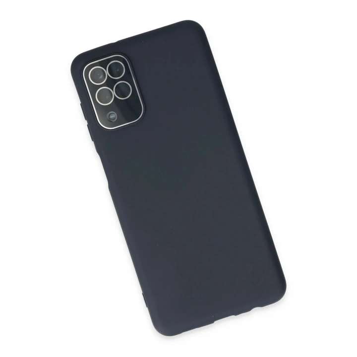 Mey İthalat®  Samsung Galaxy A22 Kılıf Lansman Glass Kapak - Lacivert