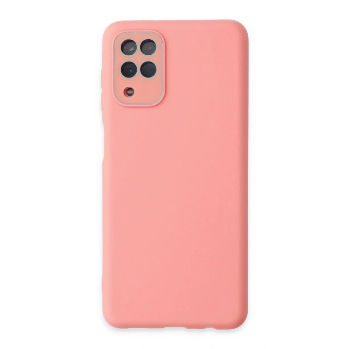 Mey İthalat®  Samsung Galaxy A22 Kılıf Lansman Glass Kapak - Pembe