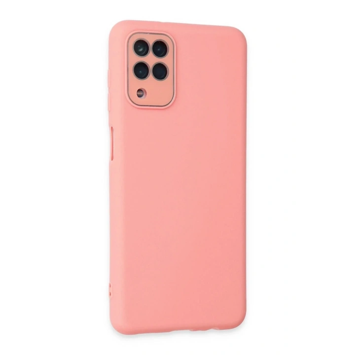 Mey İthalat®  Samsung Galaxy A22 Kılıf Lansman Glass Kapak - Pembe