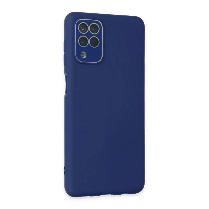 Mey İthalat®  Samsung Galaxy A22 Kılıf Lansman Glass Kapak - Sky Blue