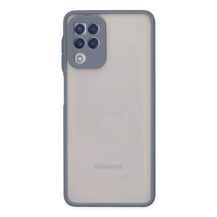 Mey İthalat®  Samsung Galaxy A22 Kılıf Montreal Silikon Kapak - Gri