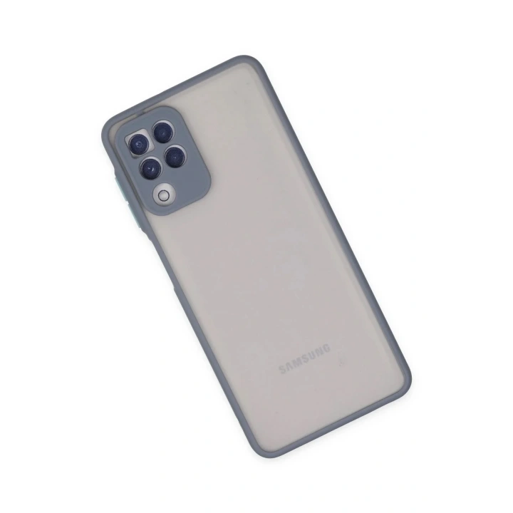 Mey İthalat®  Samsung Galaxy A22 Kılıf Montreal Silikon Kapak - Gri