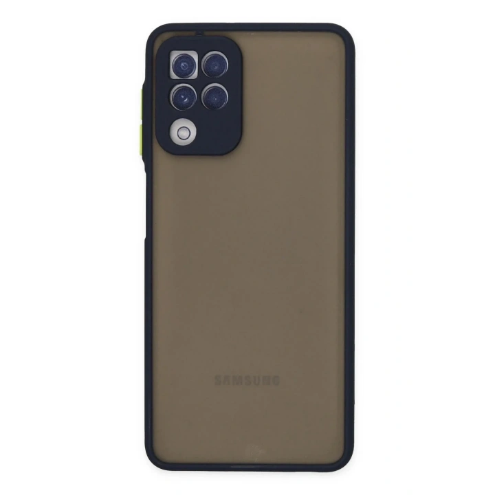 Mey İthalat®  Samsung Galaxy A22 Kılıf Montreal Silikon Kapak - Lacivert