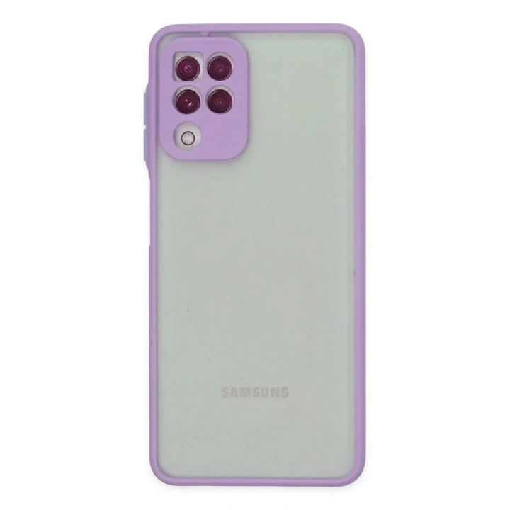 Mey İthalat®  Samsung Galaxy A22 Kılıf Montreal Silikon Kapak - Mor