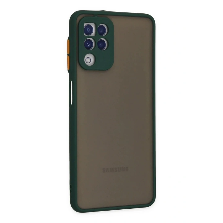 Mey İthalat®  Samsung Galaxy A22 Kılıf Montreal Silikon Kapak - Yeşil