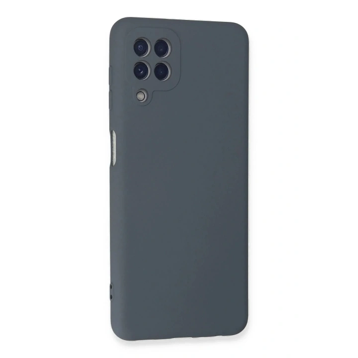 Mey İthalat®  Samsung Galaxy A22 Kılıf Nano içi Kadife Silikon - Gri