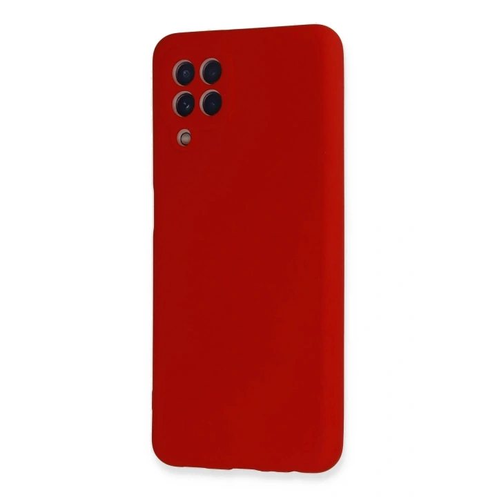 Mey İthalat®  Samsung Galaxy A22 Kılıf Nano içi Kadife Silikon - Kırmızı