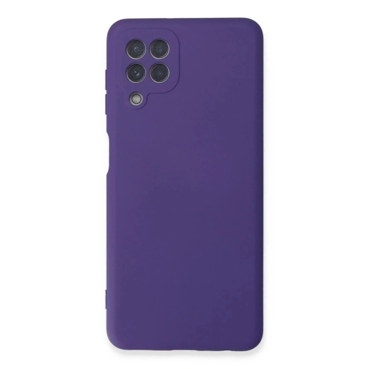 Mey İthalat®  Samsung Galaxy A22 Kılıf Nano içi Kadife Silikon - Mor