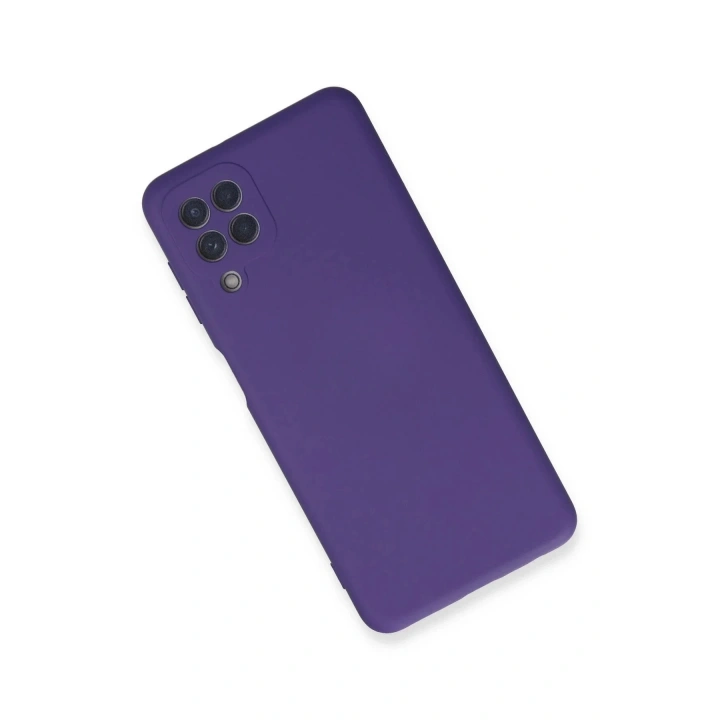 Mey İthalat®  Samsung Galaxy A22 Kılıf Nano içi Kadife Silikon - Mor