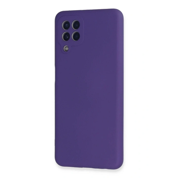 Mey İthalat®  Samsung Galaxy A22 Kılıf Nano içi Kadife Silikon - Mor