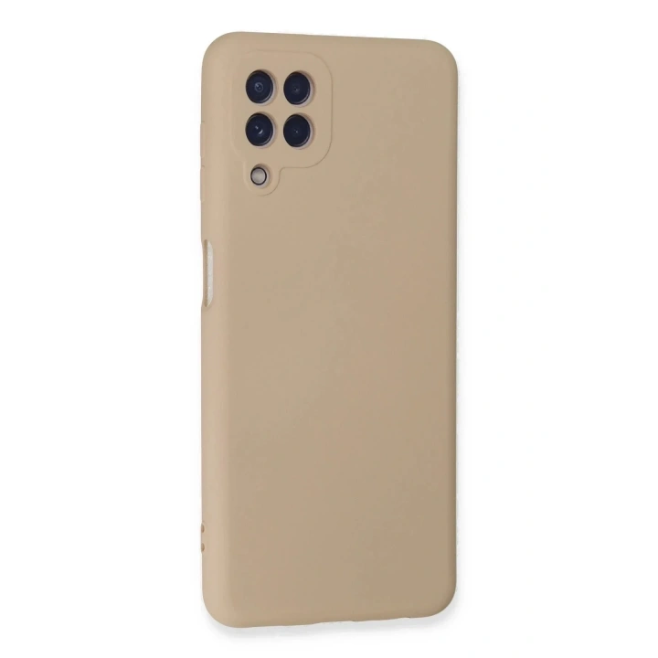 Mey İthalat®  Samsung Galaxy A22 Kılıf Nano içi Kadife Silikon - Pudra