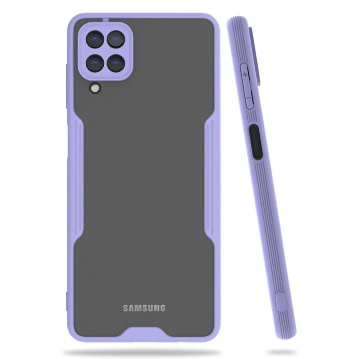 Mey İthalat®  Samsung Galaxy A22 Kılıf Platin Silikon - Lila