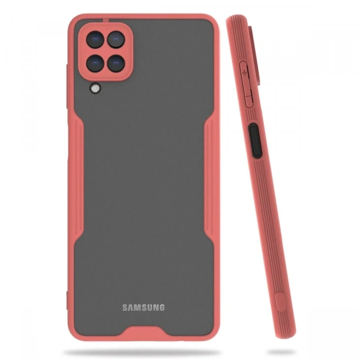 Mey İthalat®  Samsung Galaxy A22 Kılıf Platin Silikon - Pembe