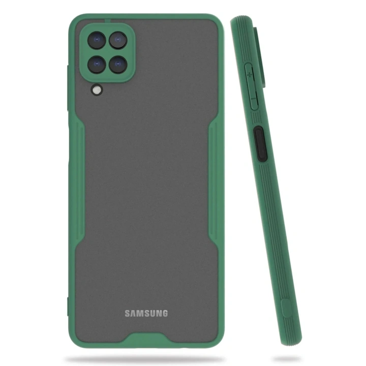 Mey İthalat®  Samsung Galaxy A22 Kılıf Platin Silikon - Yeşil