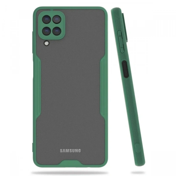 Mey İthalat®  Samsung Galaxy A22 Kılıf Platin Silikon - Yeşil