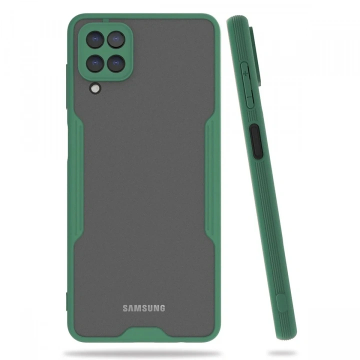 Mey İthalat®  Samsung Galaxy A22 Kılıf Platin Silikon - Yeşil