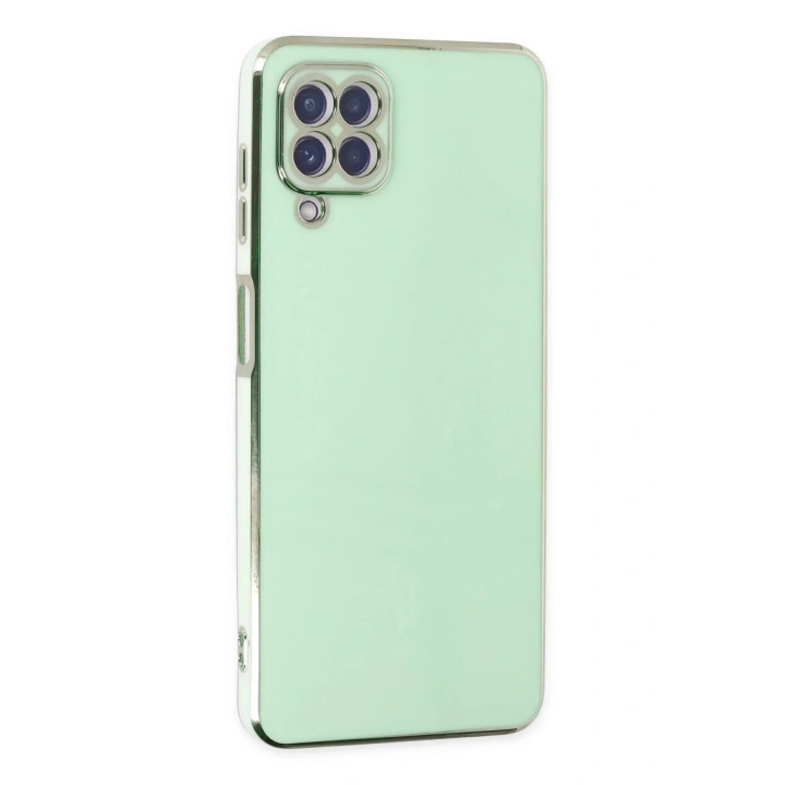 Mey İthalat®  Samsung Galaxy A22 Kılıf Volet Silikon - Açık Yeşil