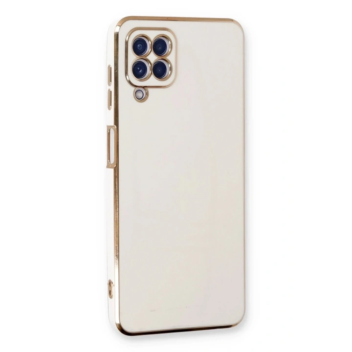 Mey İthalat®  Samsung Galaxy A22 Kılıf Volet Silikon - Beyaz