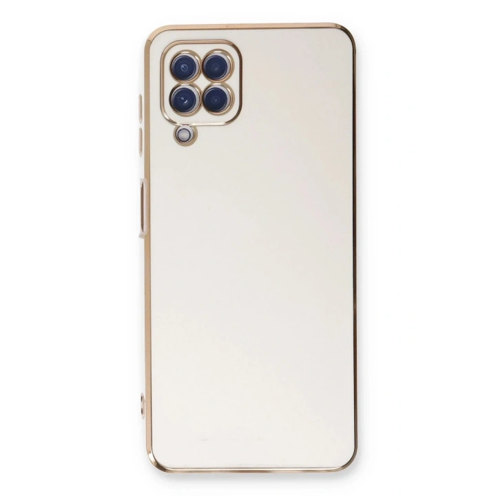 Mey İthalat®  Samsung Galaxy A22 Kılıf Volet Silikon - Beyaz