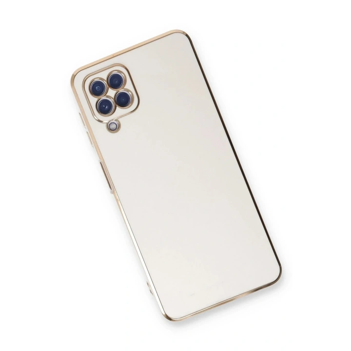 Mey İthalat®  Samsung Galaxy A22 Kılıf Volet Silikon - Beyaz