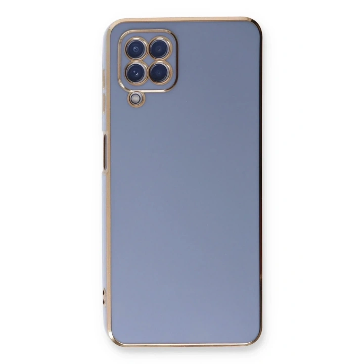 Mey İthalat®  Samsung Galaxy A22 Kılıf Volet Silikon - Mavi