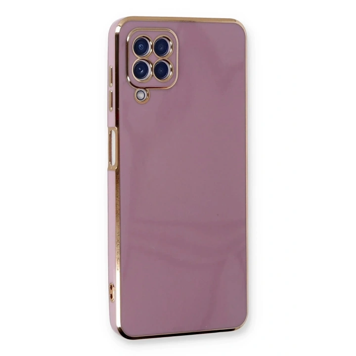 Mey İthalat®  Samsung Galaxy A22 Kılıf Volet Silikon - Mor