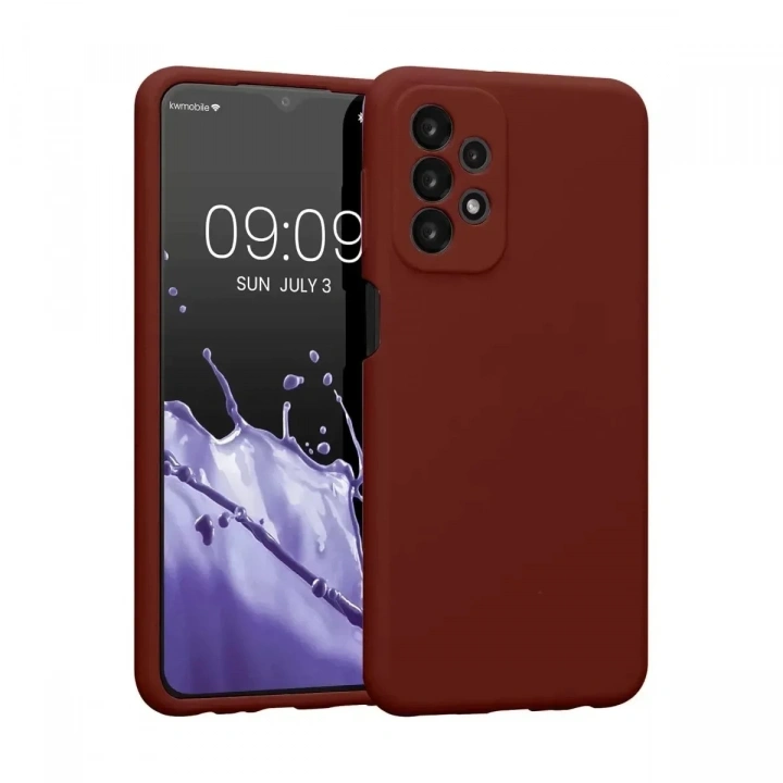 Mey İthalat®  Samsung Galaxy A23 4G Kılıf First Silikon - Bordo