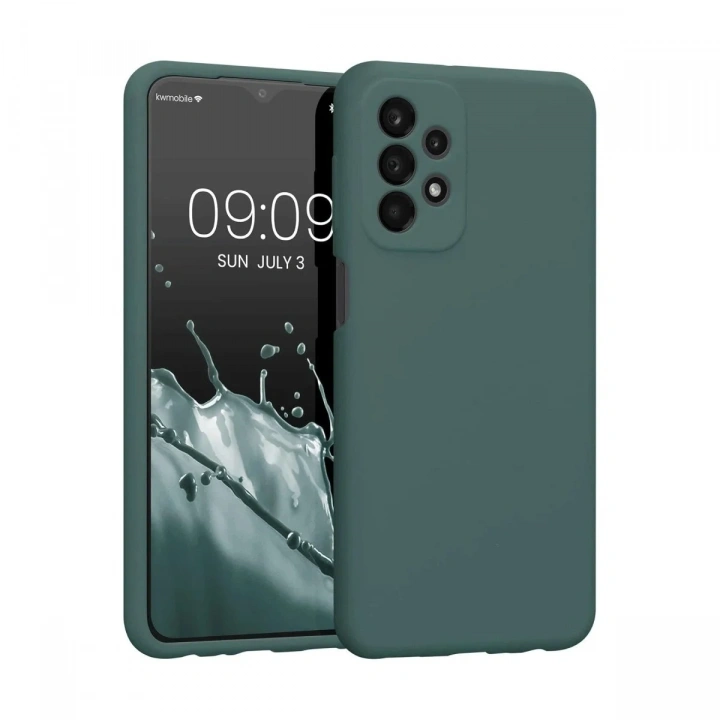 Mey İthalat®  Samsung Galaxy A23 4G Kılıf First Silikon - Koyu Yeşil