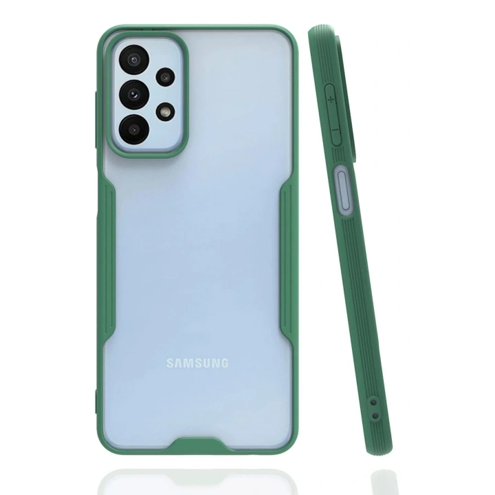 Mey İthalat®  Samsung Galaxy A23 4G Kılıf Platin Silikon - Yeşil