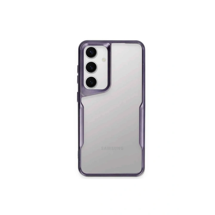 Mey İthalat®  Samsung Galaxy A24 4G Kılıf Boyi Silikon Kapak - Derin Mor