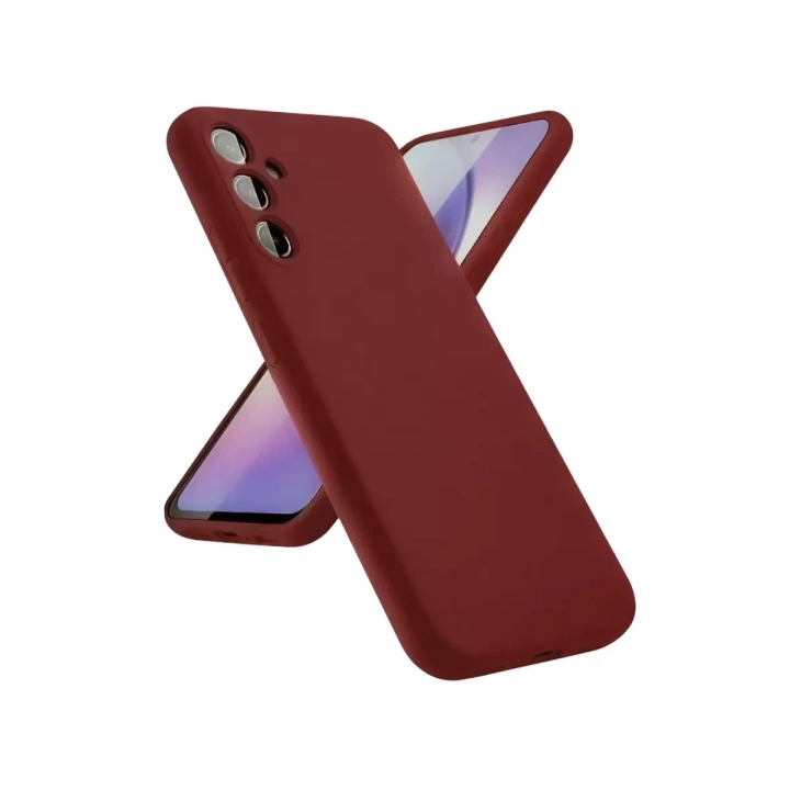 Mey İthalat®  Samsung Galaxy A24 4G Kılıf First Silikon - Bordo