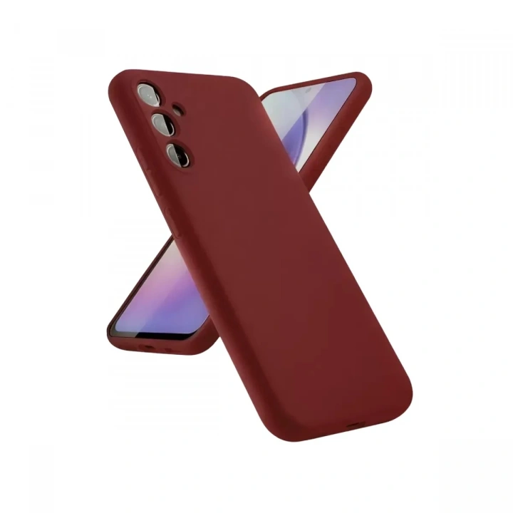 Mey İthalat®  Samsung Galaxy A24 4G Kılıf First Silikon - Bordo