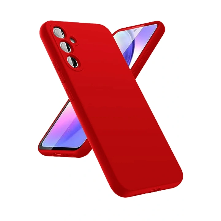 Mey İthalat®  Samsung Galaxy A24 4G Kılıf First Silikon - Kırmızı