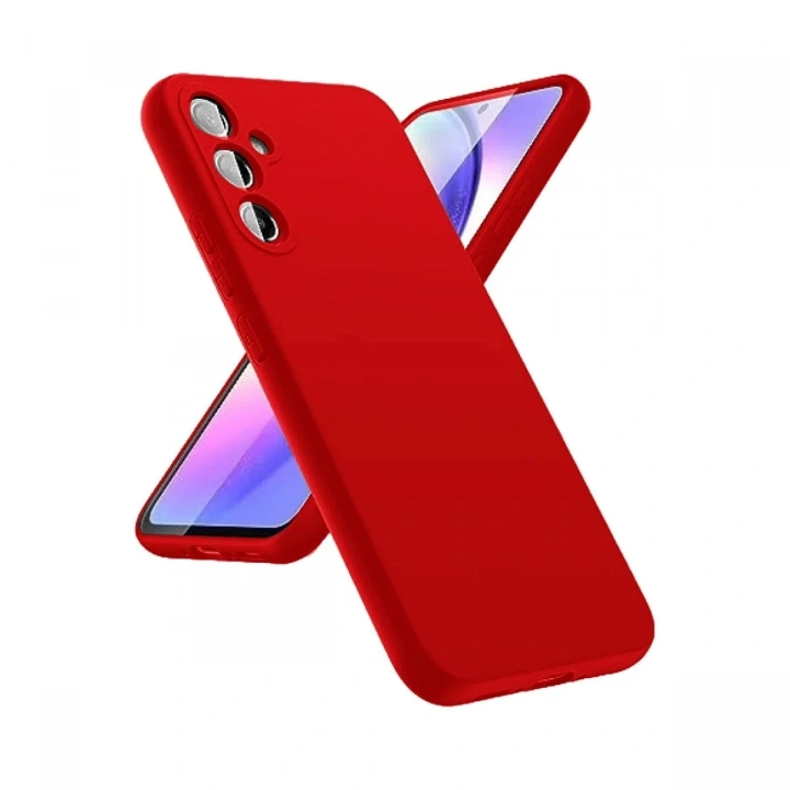 Mey İthalat®  Samsung Galaxy A24 4G Kılıf First Silikon - Kırmızı