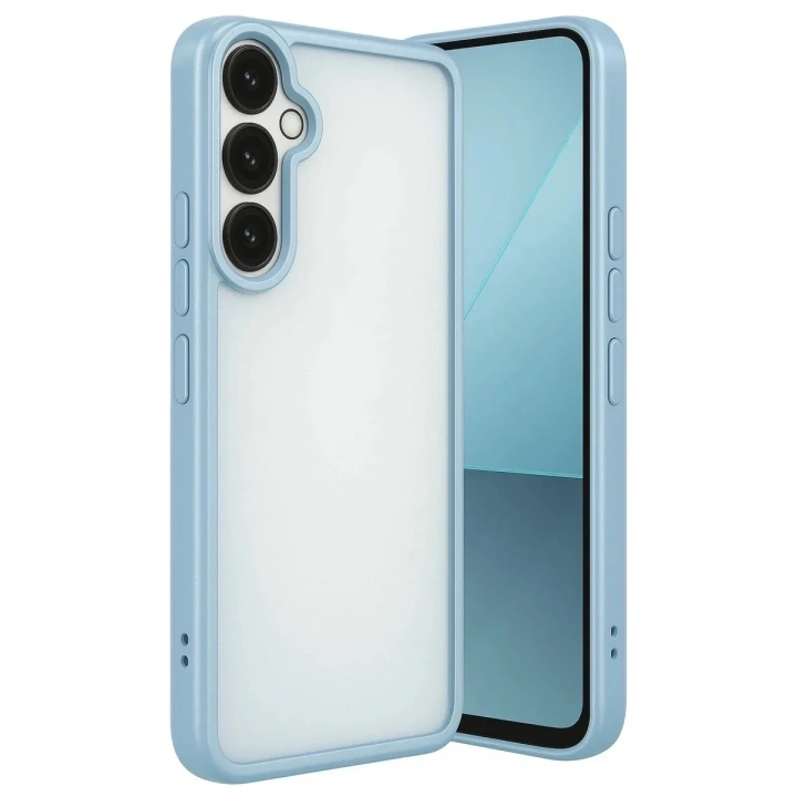 Mey İthalat®  Samsung Galaxy A24 4G Prime Kılıf  Lensli Silikon - Açık Mavi