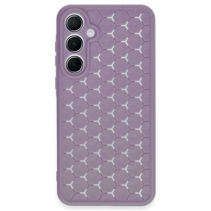 Mey İthalat®  Samsung Galaxy A25 5G Kılıf Petek Silikon Kapak - Lila