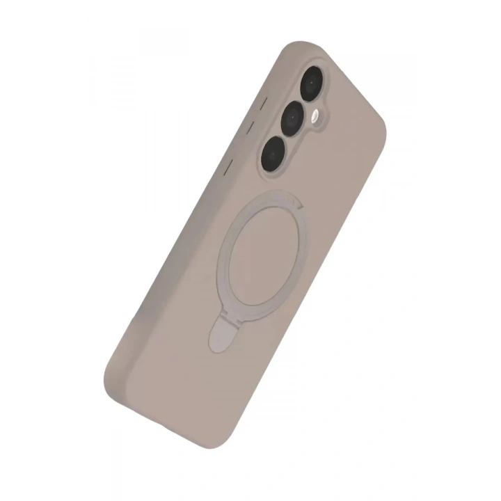 Mey İthalat®  Samsung Galaxy A25 5G Regal Magsafe Standlı Kapak - Çöl Titanyum