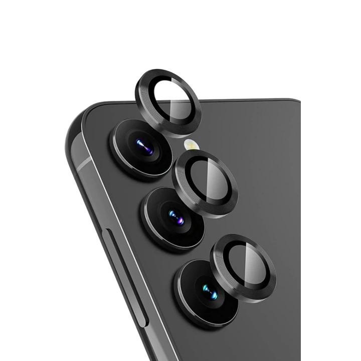 Mey İthalat®  Samsung Galaxy A25 5G Valdez Metal Kamera Lens - Siyah