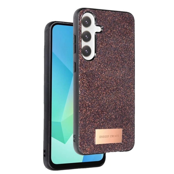 Mey İthalat®  Samsung Galaxy A26 Bright Simli Kapak - Derin Mor