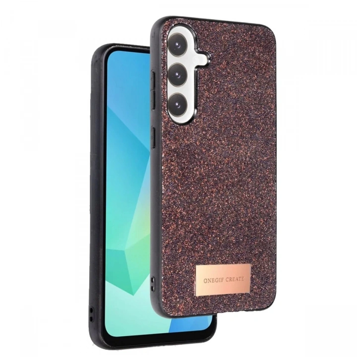 Mey İthalat®  Samsung Galaxy A26 Bright Simli Kapak - Derin Mor