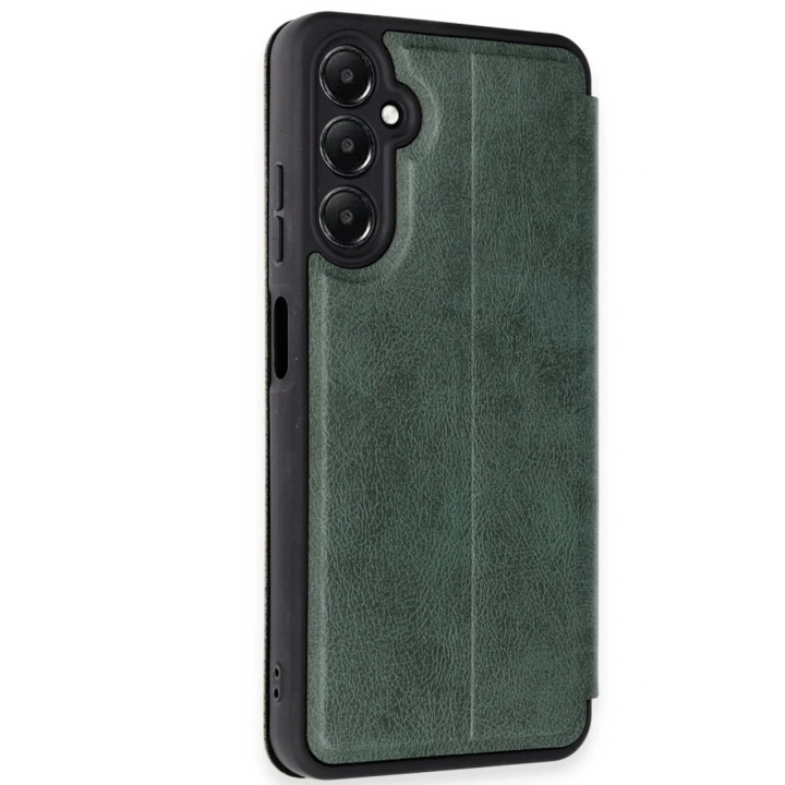 Mey İthalat®  Samsung Galaxy A26 Kılıf Flip Cover - Koyu Yeşil